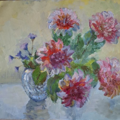 Painting for sale online - Dahlias