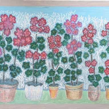 Painting for sale online - Geraniums