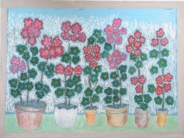 Painting for sale online - Geraniums