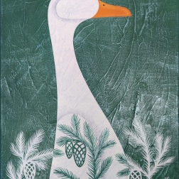 Painting for sale online - Goose in the fir branches