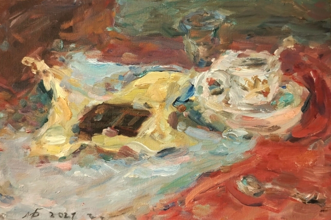 Painting for sale online - Still Life with Red Drapery