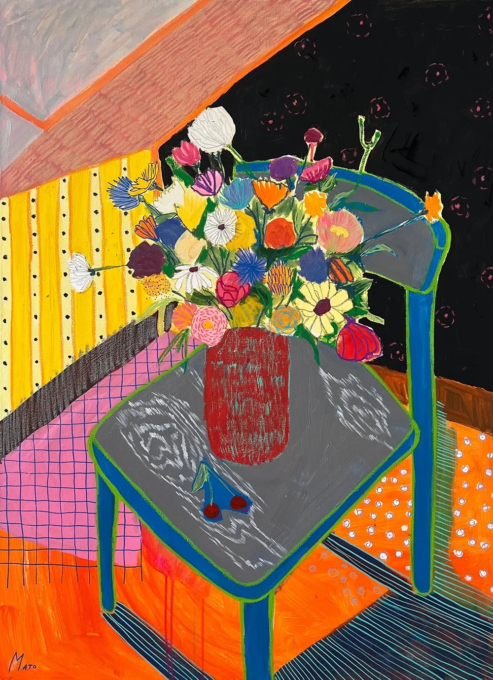 Red vase