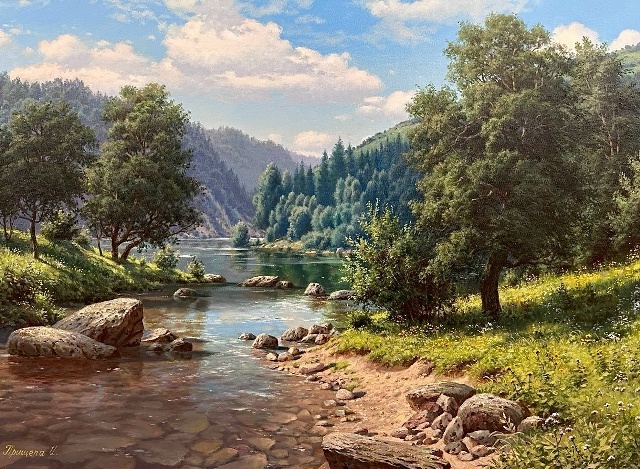 Morning Light in the Mountain Valley