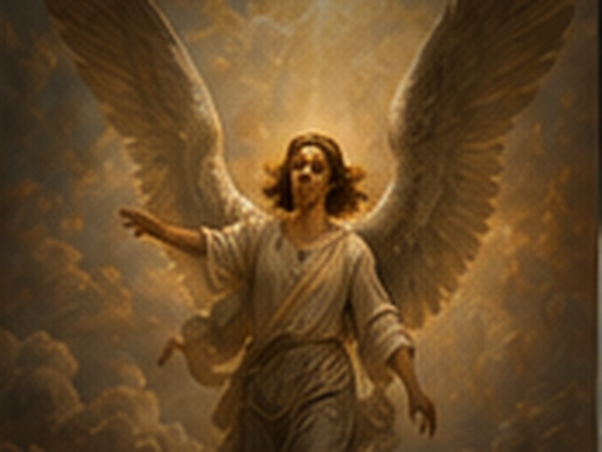 Mission 301 angel in golden light